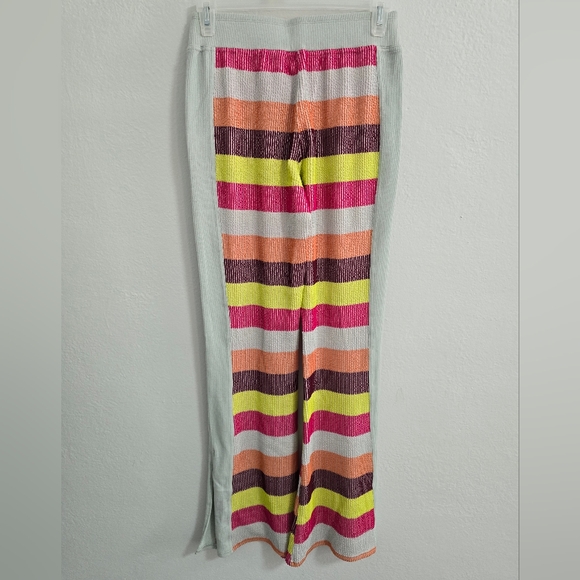 NWOT Free People Movement Melody Kick Flares Sherbet Stripes Size X-Small - Picture 3 of 5